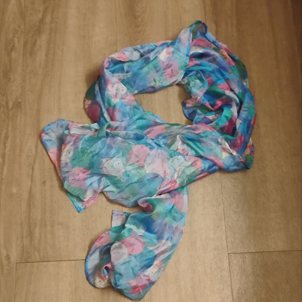 Sanrio X Lootcrate Hello Kitty Mermaid Ocean Print Scarf One Size